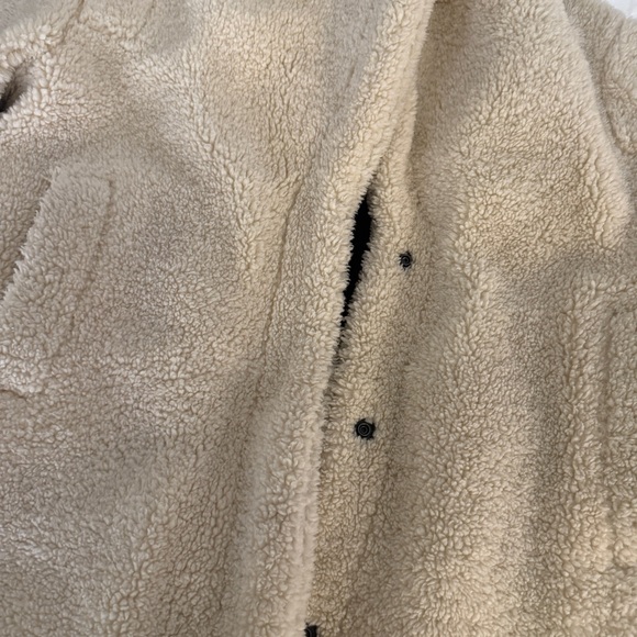 SAM New York Mid Length Sherpa Coat in Almond - Picture 5 of 12